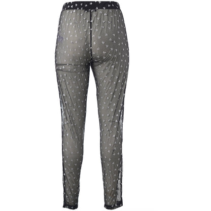 Studio SIrene lace Leggings Leggings Black with silver hearts