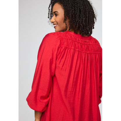 Studio SIsla Tunic with smock Tunic Red