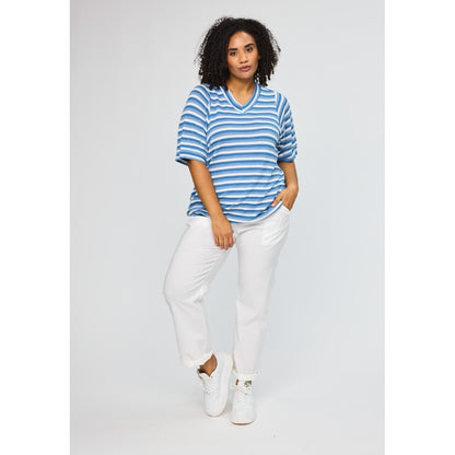 Studio SJessia Blouse Blouse Blue white stripe
