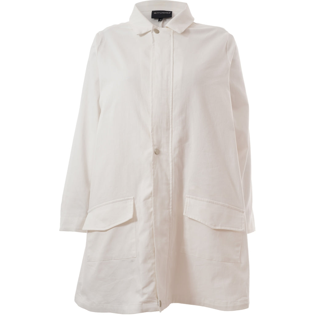 Studio SJessy long worker jacket without in broidery Jacket White