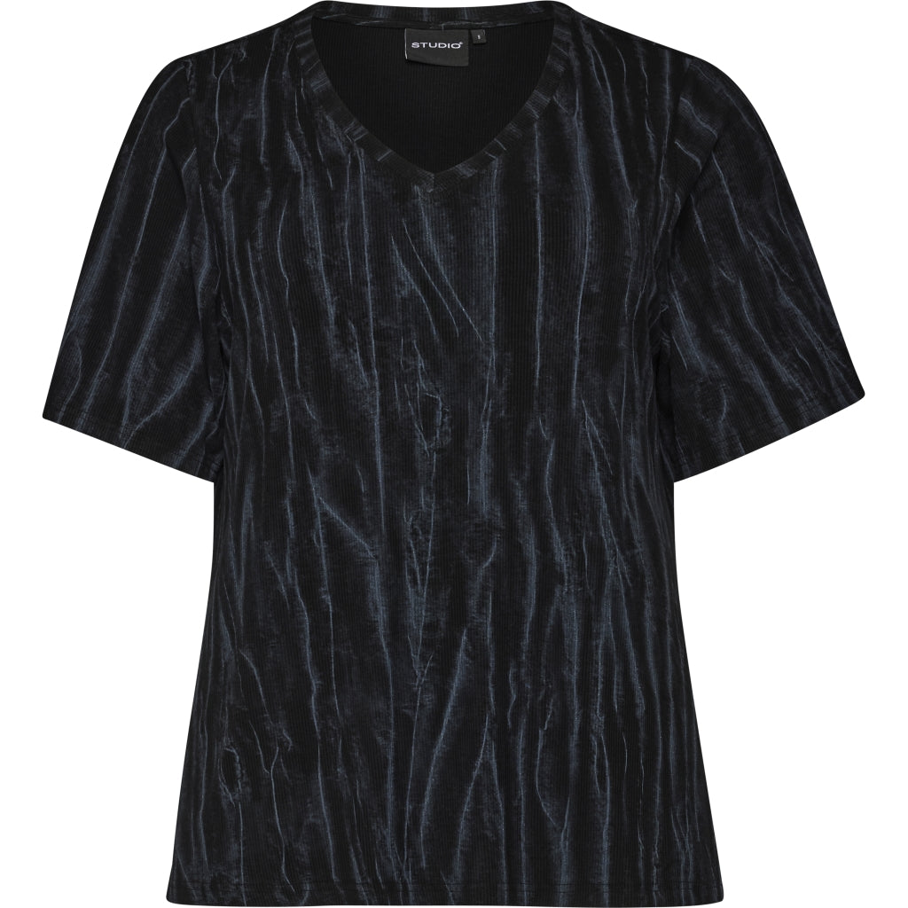 Studio SJohanne Blouse Blouse Black with grey print