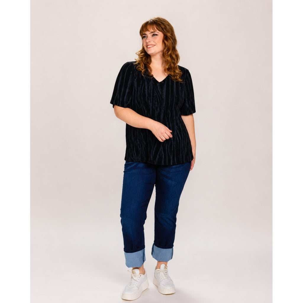 Studio SJohanne Blouse Blouse Black with grey print