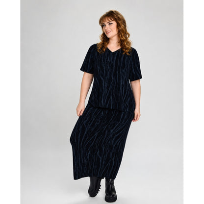 Studio SJohanne Blouse Blouse Black with grey print