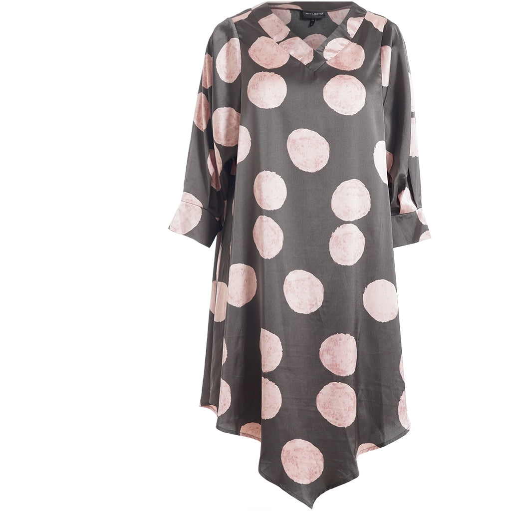 Studio SJuline Tunic Tunic Black with rose large dot