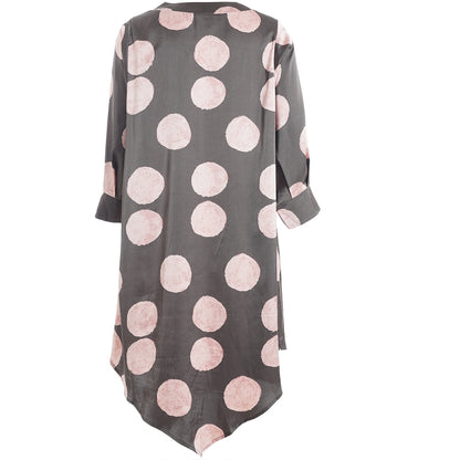 Studio SJuline Tunic Tunic Black with rose large dot