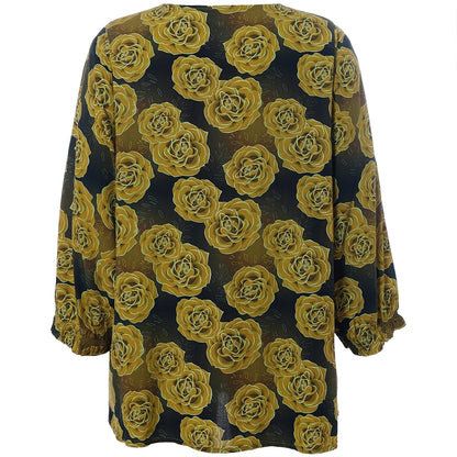 Studio SJustina Blouse Blouse Green and curry roses
