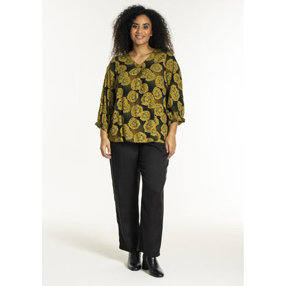 Studio SJustina Blouse Blouse Green and curry roses