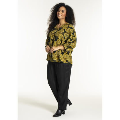 Studio SJustina Blouse Blouse Green and curry roses