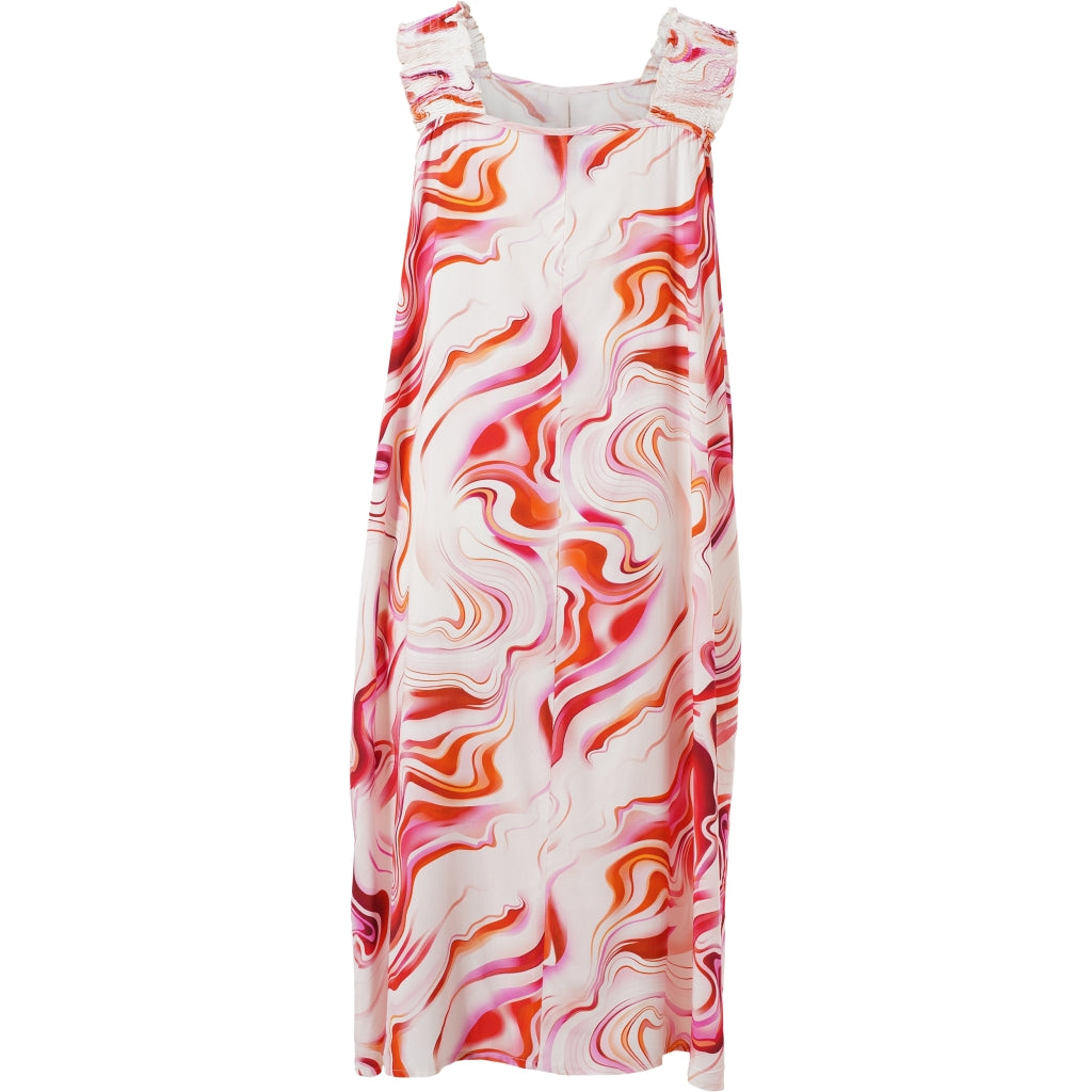 Studio SKersti Dress Dress White with orange pink abstract patterns