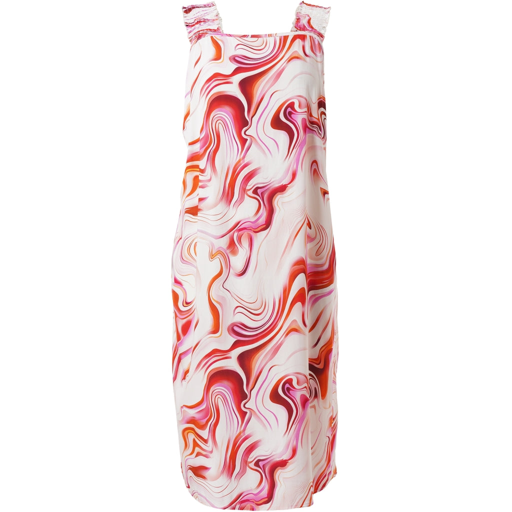 Studio SKersti Dress Dress White with orange pink abstract patterns