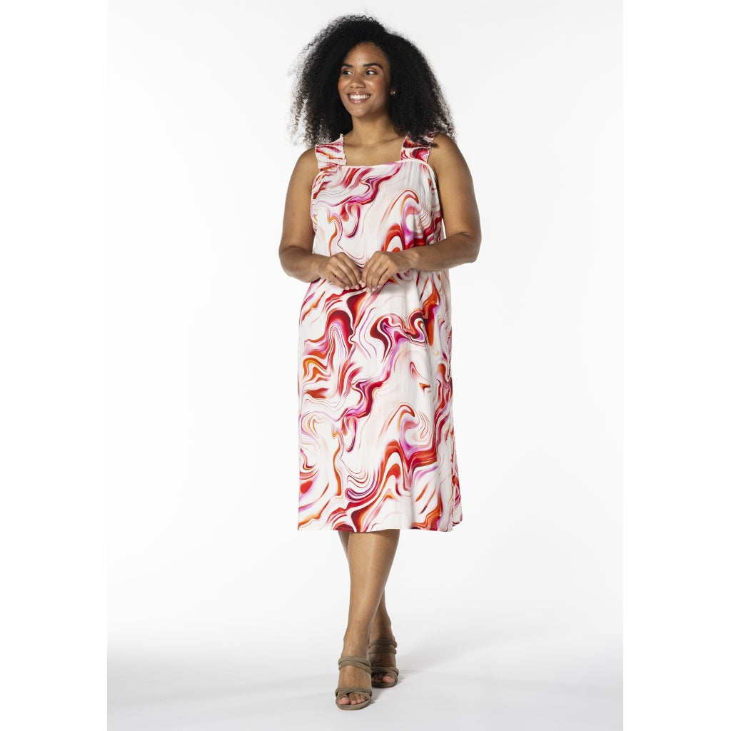Studio SKersti Dress Dress White with orange pink abstract patterns