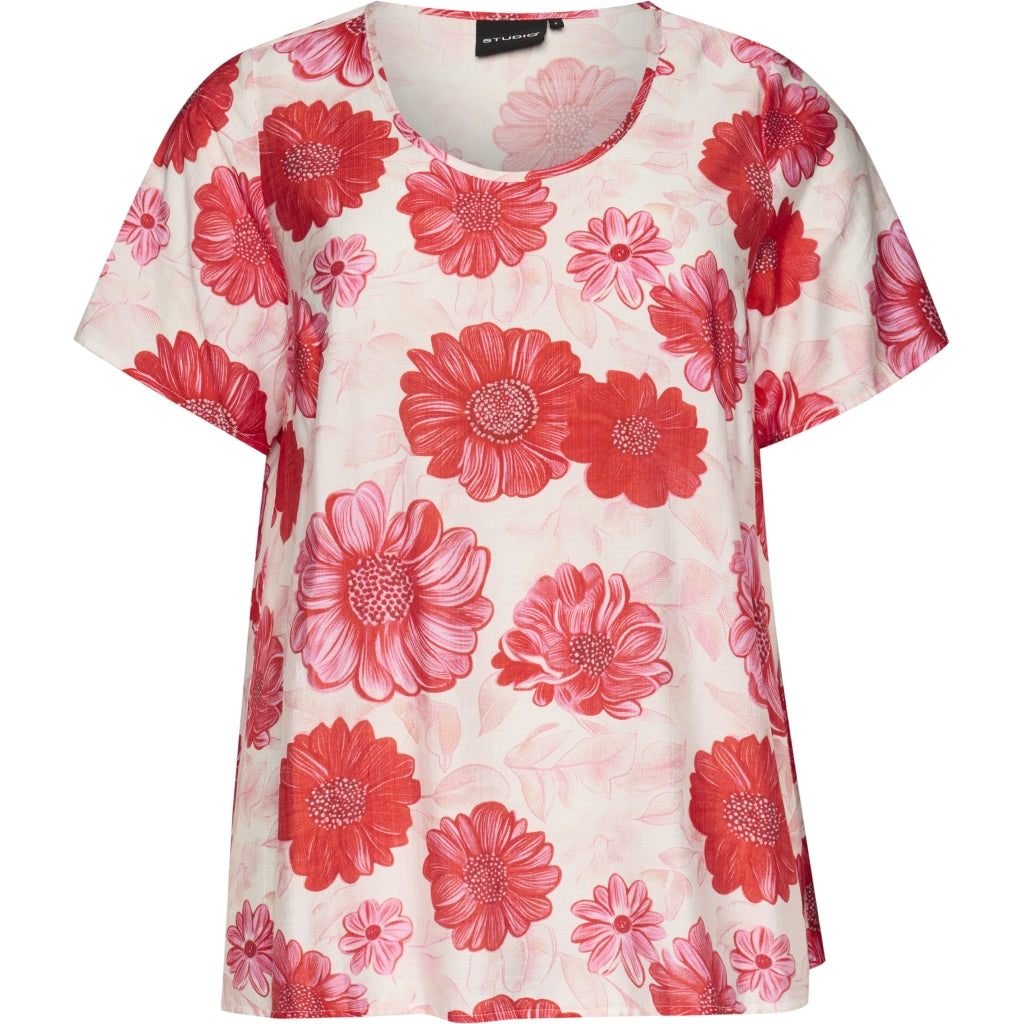 Studio SKimma Blouse Blouse White with Red Flower