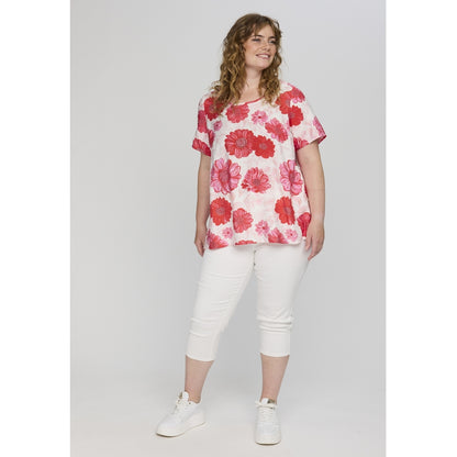 Studio SKimma Blouse Blouse White with Red Flower