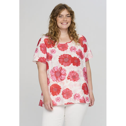 Studio SKimma Blouse Blouse White with Red Flower