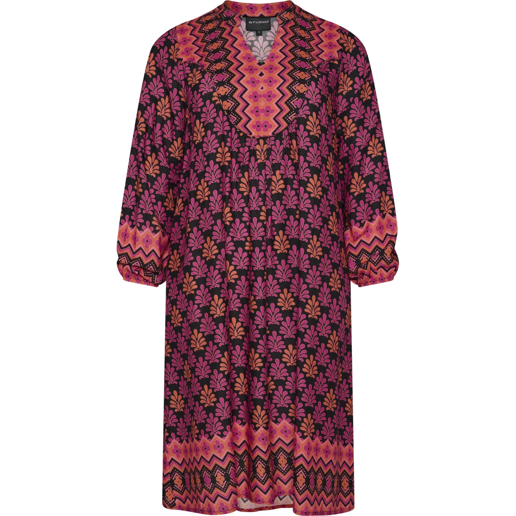 Studio SLaura Dress Dress Board black-pink and orange