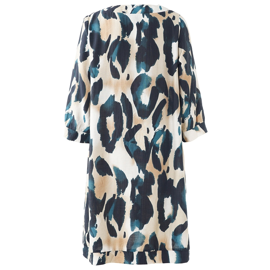Studio SLonetta Dress Dress Sand with black petrol clouds