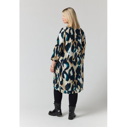 Studio SLonetta Dress Dress Sand with black petrol clouds