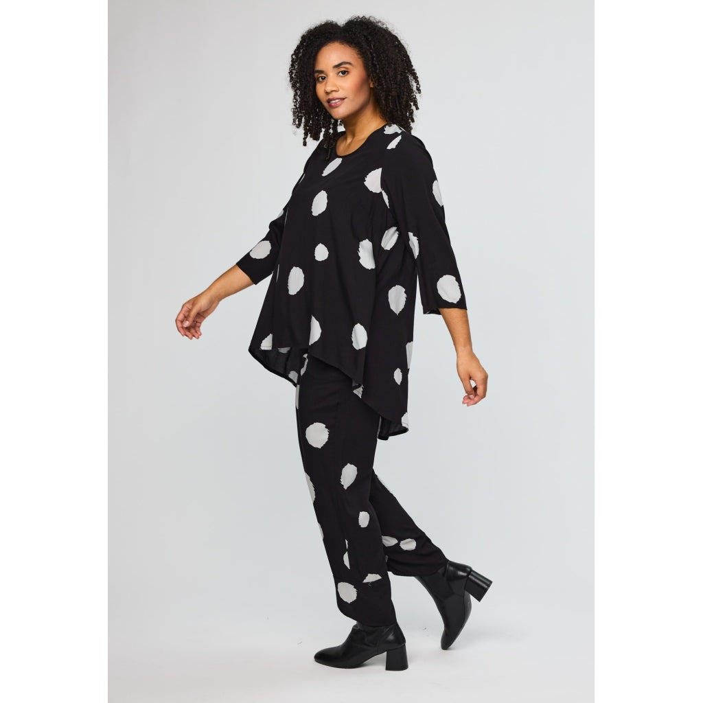 Studio SLuma Blouse with dots Tunic Black with dots