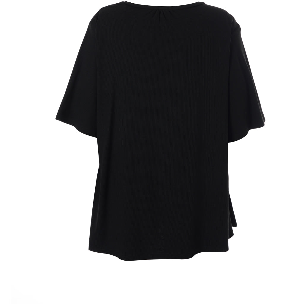 Studio SLykke rib T-shirt T-Shirt Black