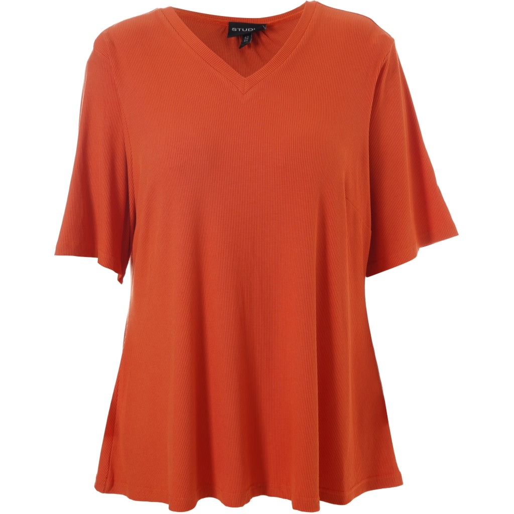 Studio SLykke rib T-shirt T-Shirt Orange