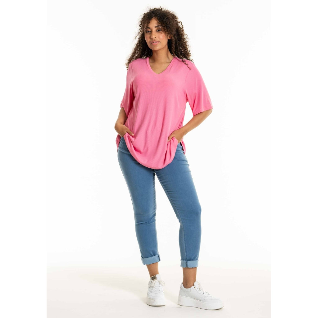 Studio SLykke rib T-shirt T-Shirt Pink