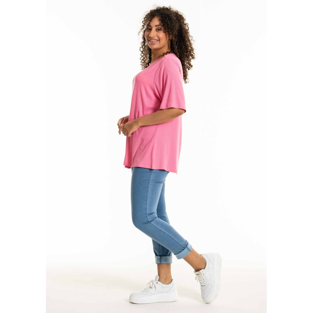 Studio SLykke rib T-shirt T-Shirt Pink