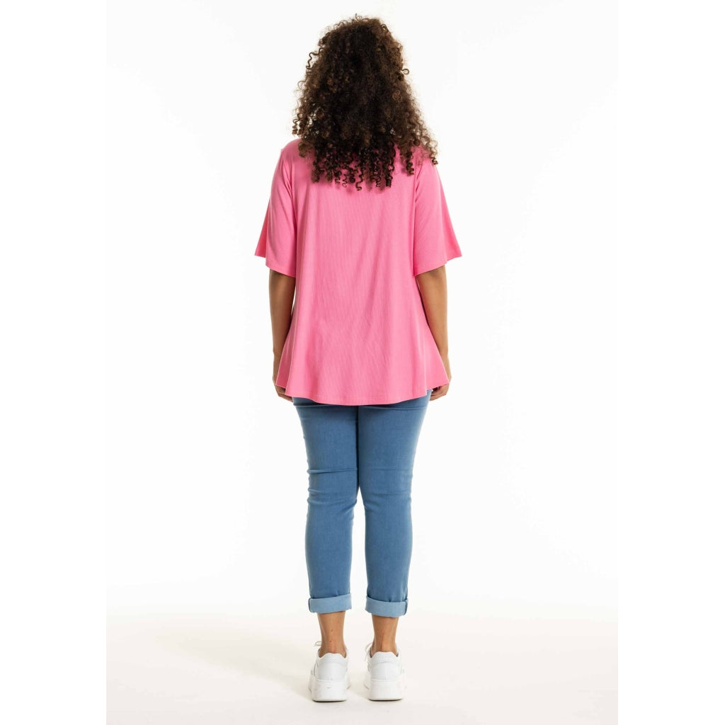 Studio SLykke rib T-shirt T-Shirt Pink