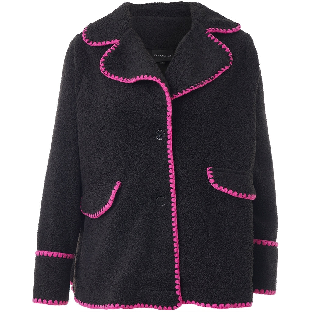 Studio SMaria Jacket Jacket Black with Pink