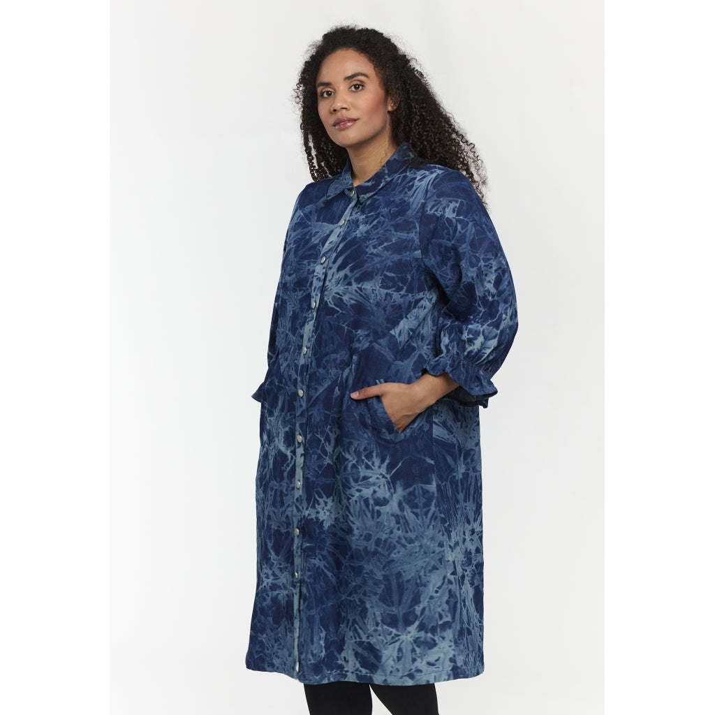 Studio SMathilde Denim dress Dress Dark blue batik demin