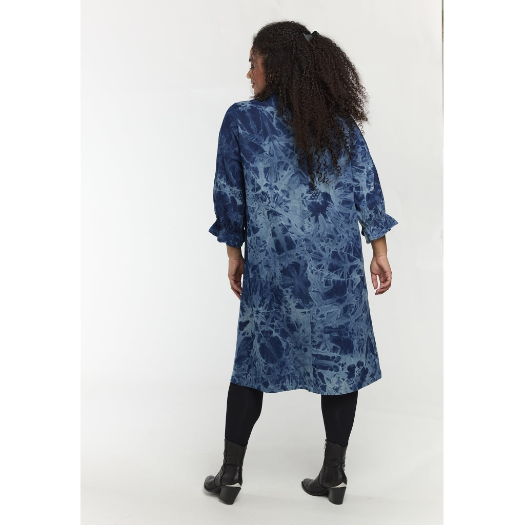 Studio SMathilde Denim dress Dress Dark blue batik demin