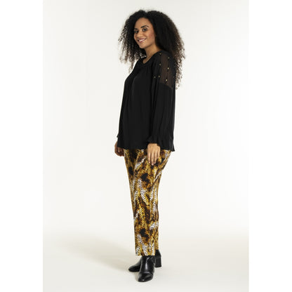 Studio SMille Blouse Blouse Black with gold squares