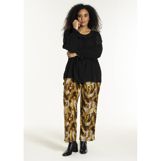 Studio SMille Blouse Blouse Black with gold squares