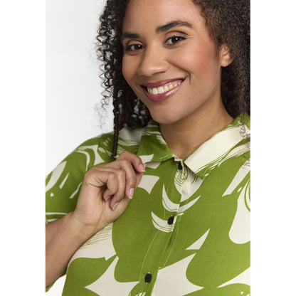 Studio SNelli Shirt Dress Shirt Dress Bright green with white design