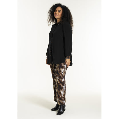 Studio SNicolette Shirt Shirt Black with brown animal print