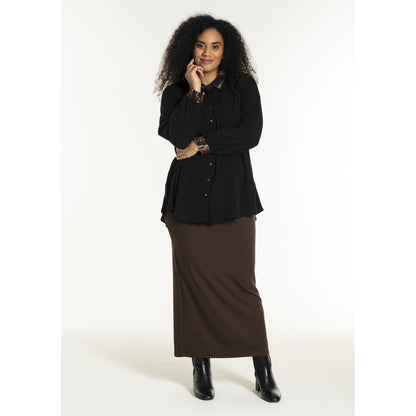Studio SNicolette Shirt Shirt Black with brown animal print