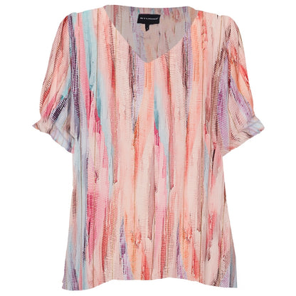 Studio SNicolina Blouse Blouse Pink with gold stripes
