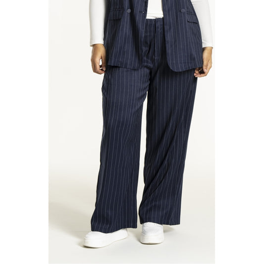 Studio SNira wide trousers Trousers Blue-white pinstripe