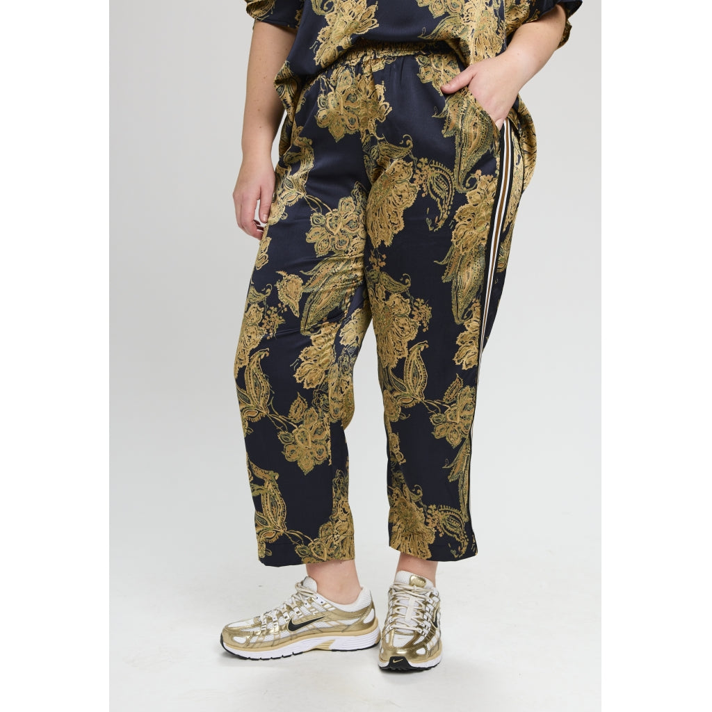 Studio SRosa trousers with tape Trousers Multi color print