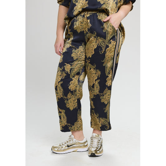 Studio SRosa trousers with tape Trousers Multi color print