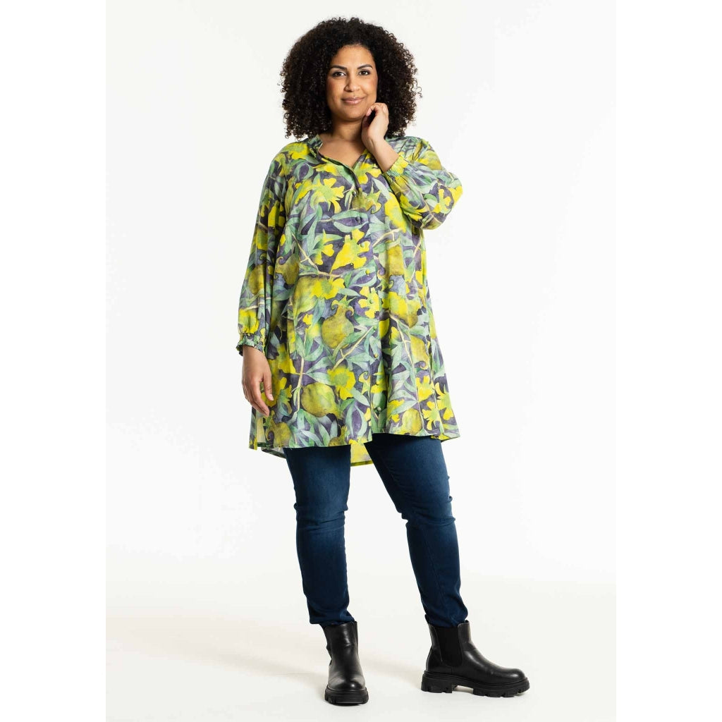 Studio SSelin Shirt Shirt Green purple garden