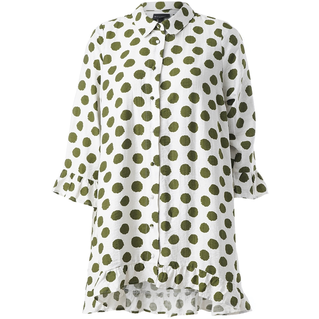 Studio SSilja Tunic Tunic White with green dots
