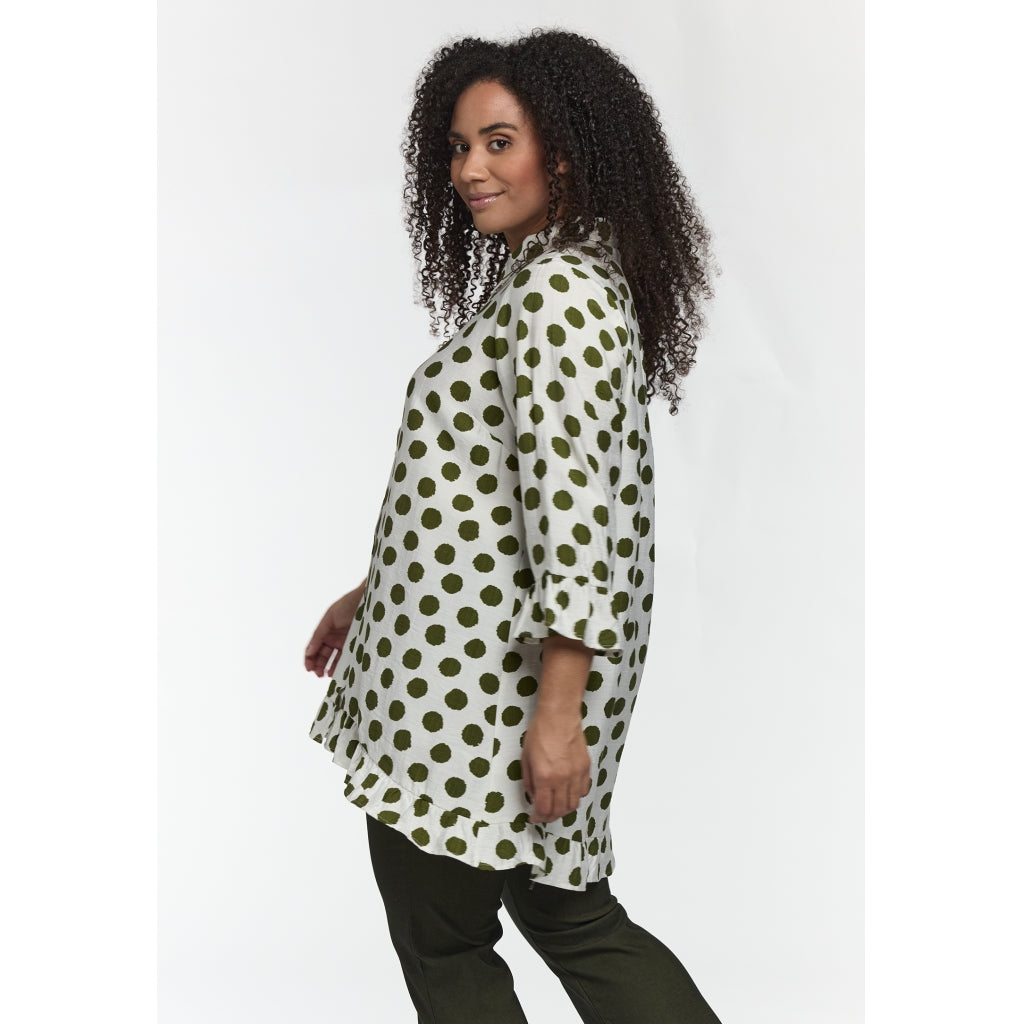 Studio SSilja Tunic Tunic White with green dots