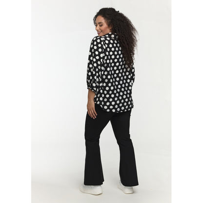 Studio STiff Shirt Shirt Black with white dots