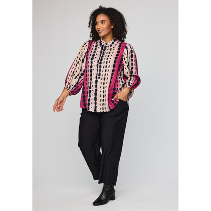 Studio STiff Shirt Shirt Pink black dot print