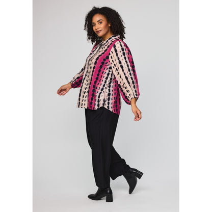 Studio STiff Shirt Shirt Pink black dot print