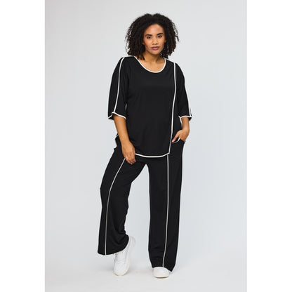 Studio STova Blouse with white tape Blouse Black