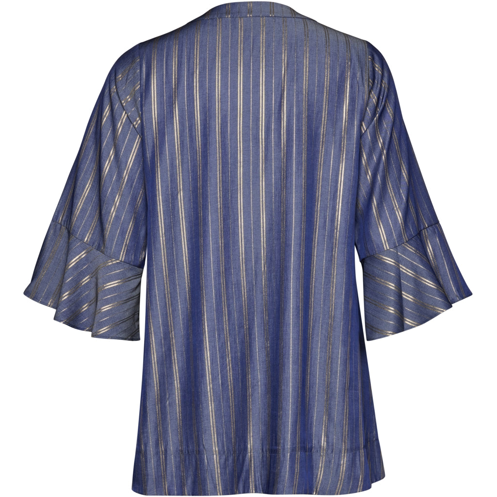 Studio STove Shirt with gold stripes Shirt Blue denim with gold stripes