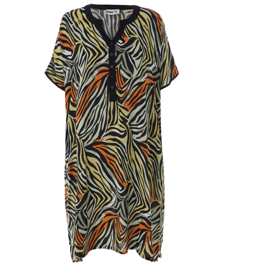 Studio SUlla Dress Dress Green yellow zebra