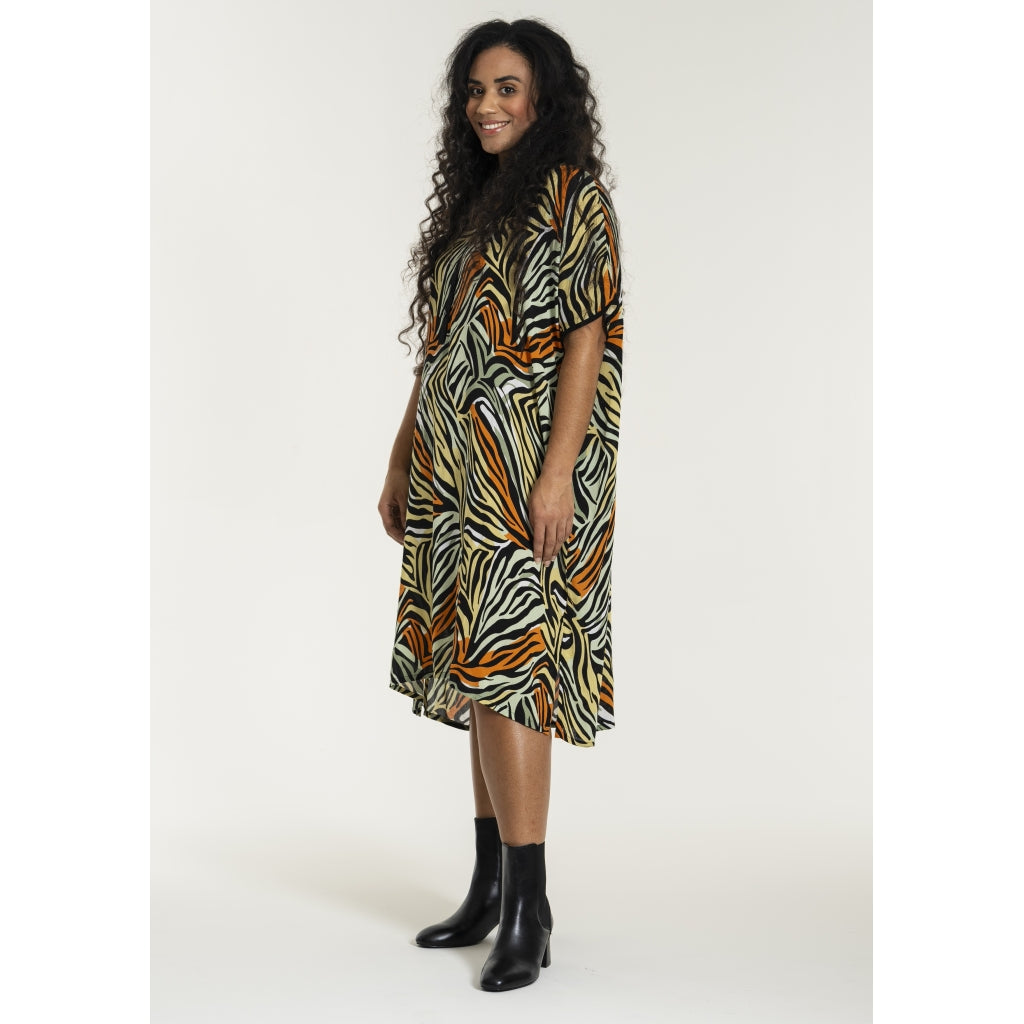 Studio SUlla Dress Dress Green yellow zebra