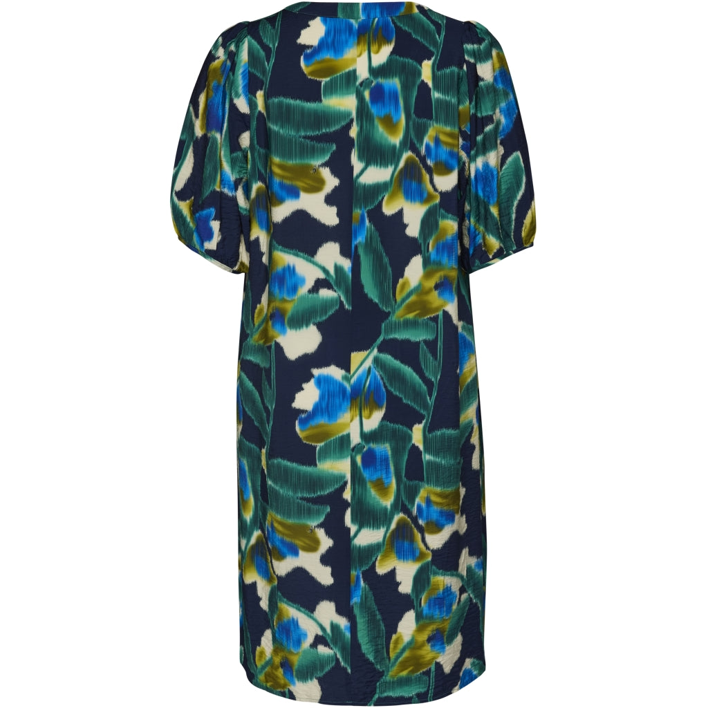 Studio SVera Dress with smock Dress Blue green print